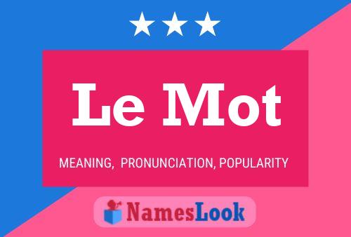 Le Mot Name Poster