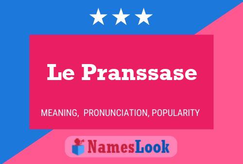 Le Pranssase Name Poster