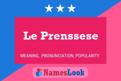 Le Prenssese Name Poster