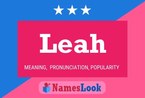 Leah Name Poster