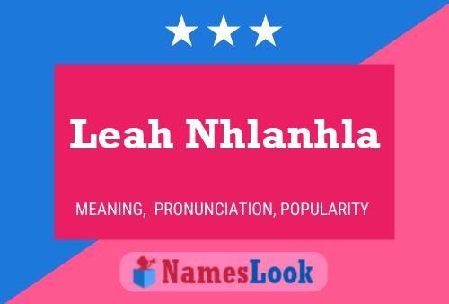 Leah Nhlanhla Name Poster