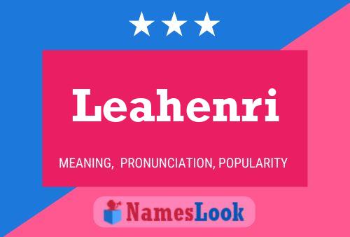 Leahenri Name Poster