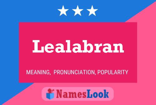 Lealabran Name Poster