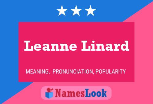 Leanne Linard Name Poster