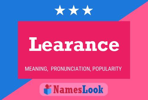 Learance Name Poster