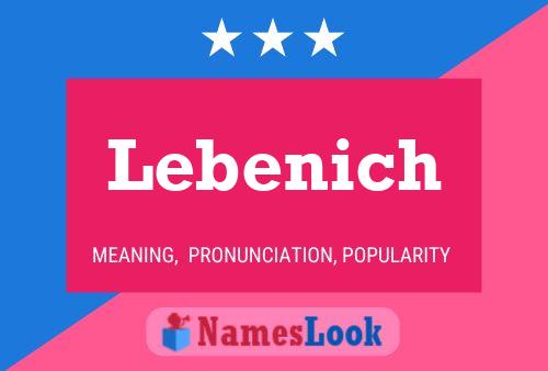 Lebenich Name Poster