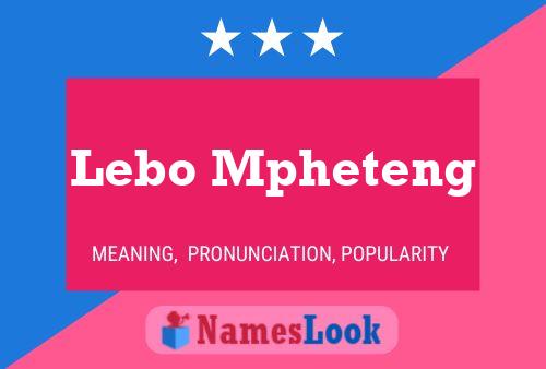 Lebo Mpheteng Name Poster