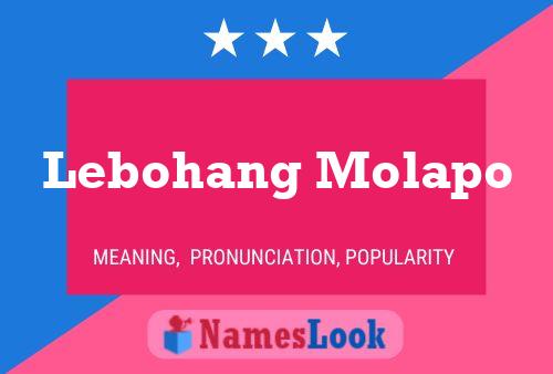 Lebohang Molapo Name Poster