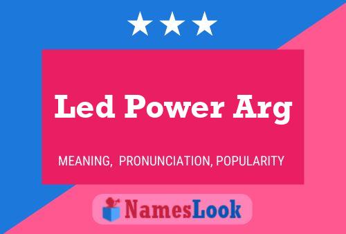 Led Power Arg Name Poster