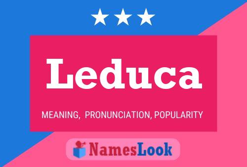 Leduca Name Poster