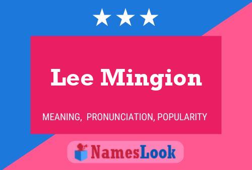 Lee Mingion Name Poster