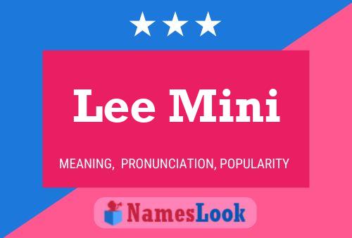 Lee Mini Name Poster