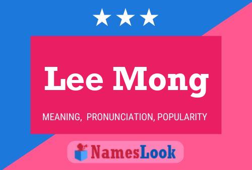 Lee Mong Name Poster