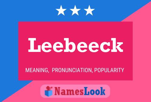 Leebeeck Name Poster