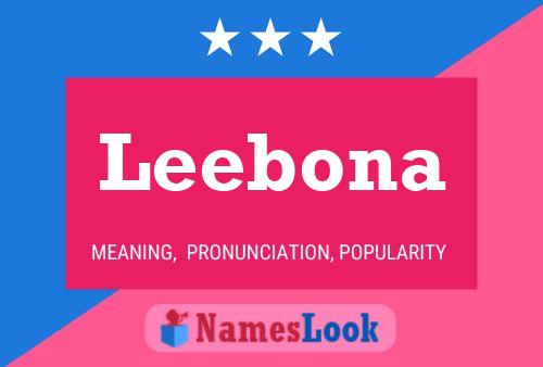 Leebona Name Poster