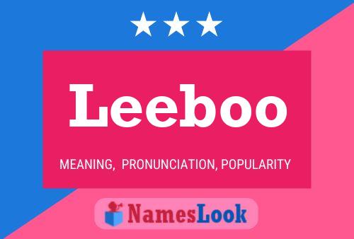 Leeboo Name Poster