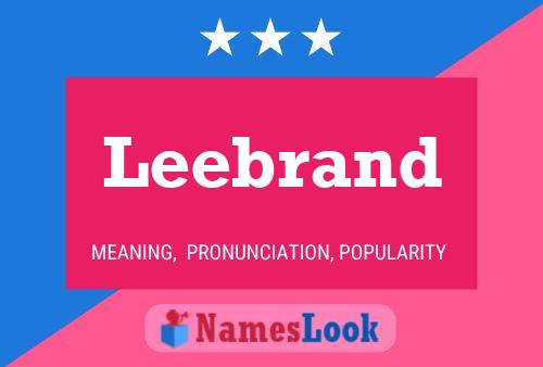 Leebrand Name Poster