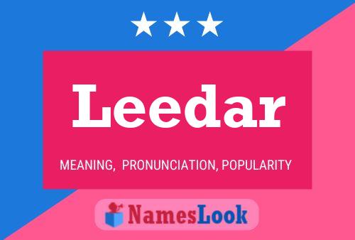 Leedar Name Poster