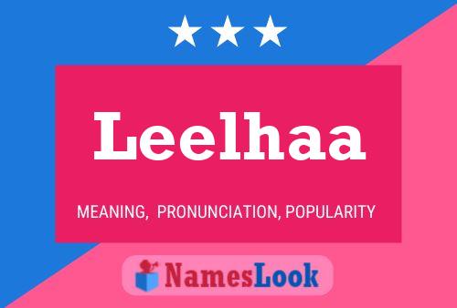 Leelhaa Name Poster