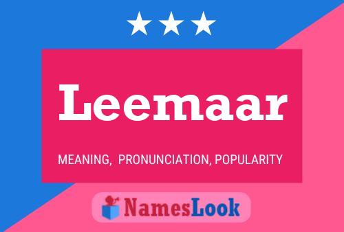 Leemaar Name Poster