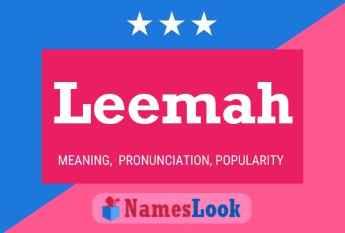 Leemah Name Poster