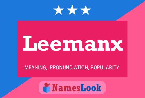 Leemanx Name Poster