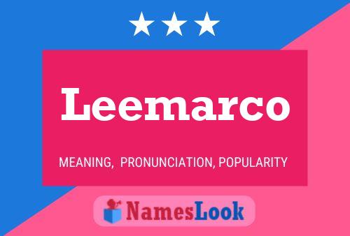 Leemarco Name Poster