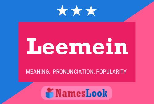 Leemein Name Poster