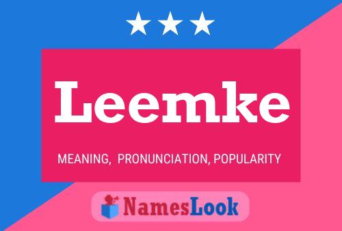 Leemke Name Poster