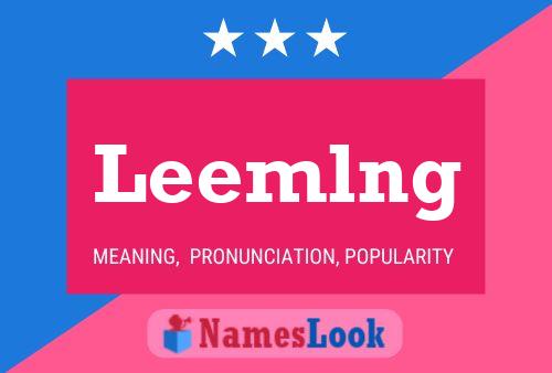 Leemlng Name Poster