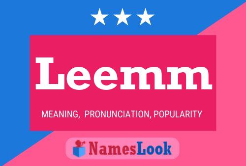 Leemm Name Poster