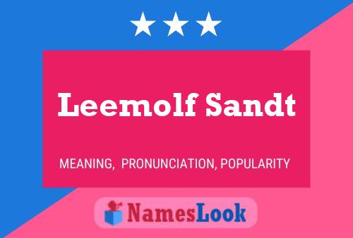 Leemolf Sandt Name Poster