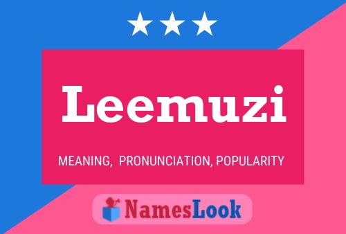 Leemuzi Name Poster