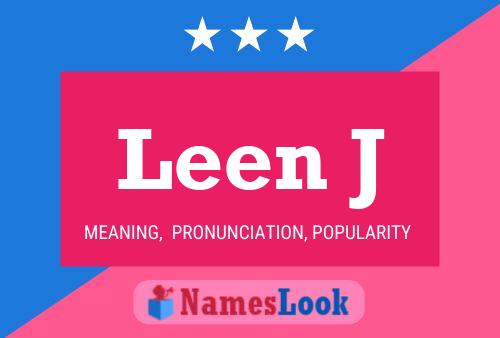 Leen J Name Poster