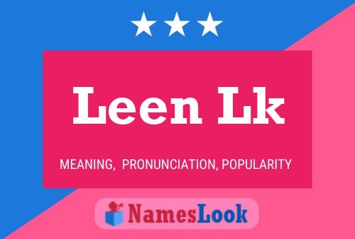 Leen Lk Name Poster