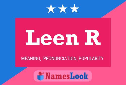 Leen R Name Poster