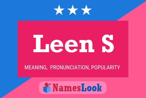 Leen S Name Poster