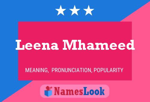 Leena Mhameed Name Poster