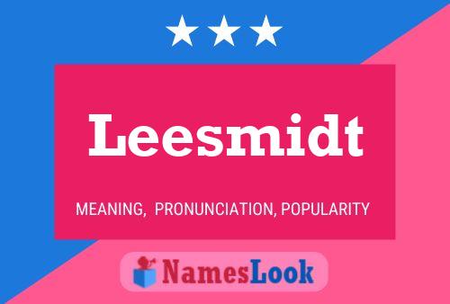 Leesmidt Name Poster