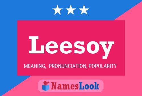 Leesoy Name Poster