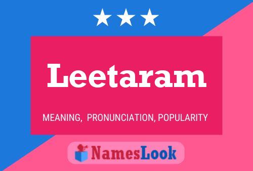 Leetaram Name Poster