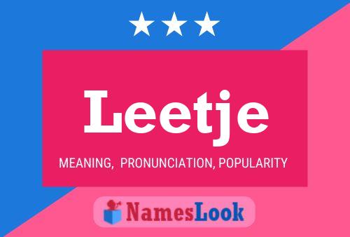 Leetje Name Poster