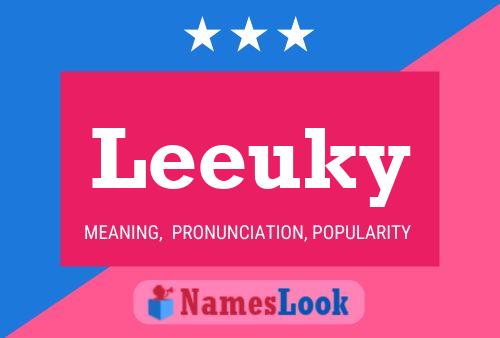 Leeuky Name Poster