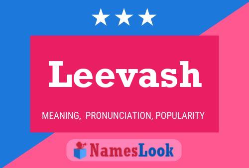 Leevash Name Poster