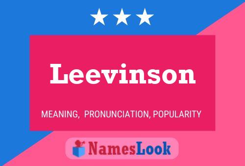 Leevinson Name Poster