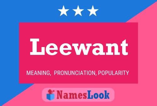 Leewant Name Poster