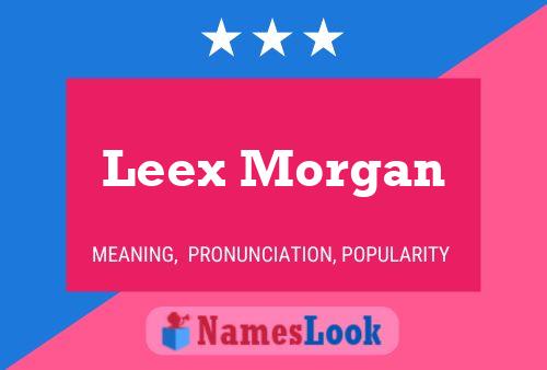 Leex Morgan Name Poster