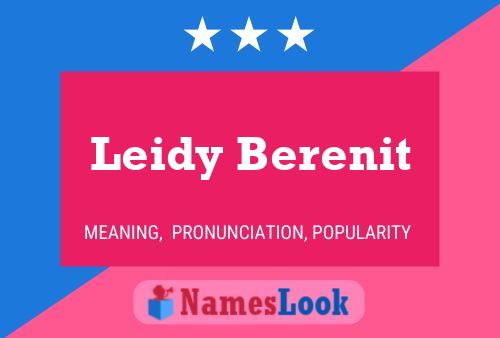 Leidy Berenit Name Poster