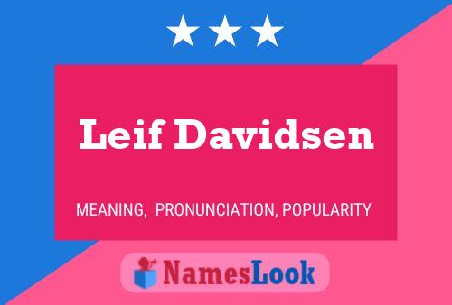 Leif Davidsen Name Poster