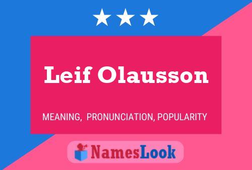 Leif Olausson Name Poster